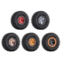 INJORA 4PCS CNC 1.0" Beadlock Wheel Rims Tires Set For 1/24 RC Crawler Car Axial SCX24 AXI90081 AXI00001 AXI00002 (W1026-T2410) -Remote Control Car Shop H02fddd6ef3054c269649bcb39c4cb9e61