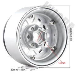 INJORA 4Pcs 1.9 Aluminum Alloy Beadlock 1.9" Wheel Rim Hub For 1/10 RC Crawler TRX4 Axial SCX10&SCX10 II 90046 -Remote Control Car Shop H08a76e6643674f91b1a566703a36cdcdW