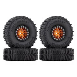 INJORA 60*20mm 1.0" Beadlock CNC Wheel Rims Mud Tires For 1/24 RC Crawler Car Axial SCX24 FCX24 Enduro24 Upgrade (W1049-T2430) -Remote Control Car Shop H0b60fec50bea43078fc393da0945f48d2