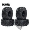 INJORA 4Pcs 2.2 Inch Rubber Tyres Wheel Tires For 1/10 RC Rock Crawler SCX10 RR10 Wraith YETI 90026 90020 90031 90045 90056