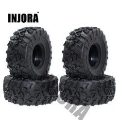 INJORA 4Pcs 2.2 Inch Rubber Tyres Wheel Tires For 1/10 RC Rock Crawler SCX10 RR10 Wraith YETI 90026 90020 90031 90045 90056