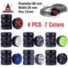 4PCS 1/10 RC Drift Cars Hot Wheel Hub Hard Pattern Tyre For 1:10 Traxxas HSP HPI Sakura TT01 Tamiya RC Drift Car Accessories