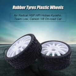 ZD Racing 100mm Rubber Tyres Wheels 17mm Hex For Redcat HSP HPI Kyosho Hobao Team Losi Carson 1/8 Buggy On-road RC Car -Remote Control Car Shop H0e053a9ce7604dbb89cd8dceccf24a4f4