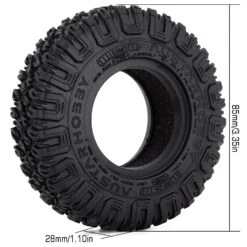 INJORA 4Pcs 85*28mm 1.55" Soft Rubber Terrain Wheel Tires For RC Crawler Car Axial AX90069 D90 TF2 Tamiya CC01 LC70 MST JIMNY -Remote Control Car Shop H1180b1514cc54e25bb61f959281277f55