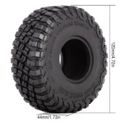 INJORA 120*44mm 4PCS 1.9" Rubber Mud Wheel Tires For 1:10 RC Crawler Car Axial SCX10 SCX10 III AXI03007 TRX4 Redcat Gen8 -Remote Control Car Shop H12f78546a2f54f06b790e2894fe7d341F