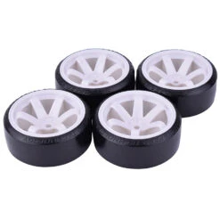 4PCS 1/10 RC Drift Cars Hot Wheel Hub Hard Pattern Tyre For 1:10 Traxxas HSP HPI Sakura TT01 Tamiya RC Drift Car Accessories -Remote Control Car Shop H13159da5fe294ea7961790f7d222c4744