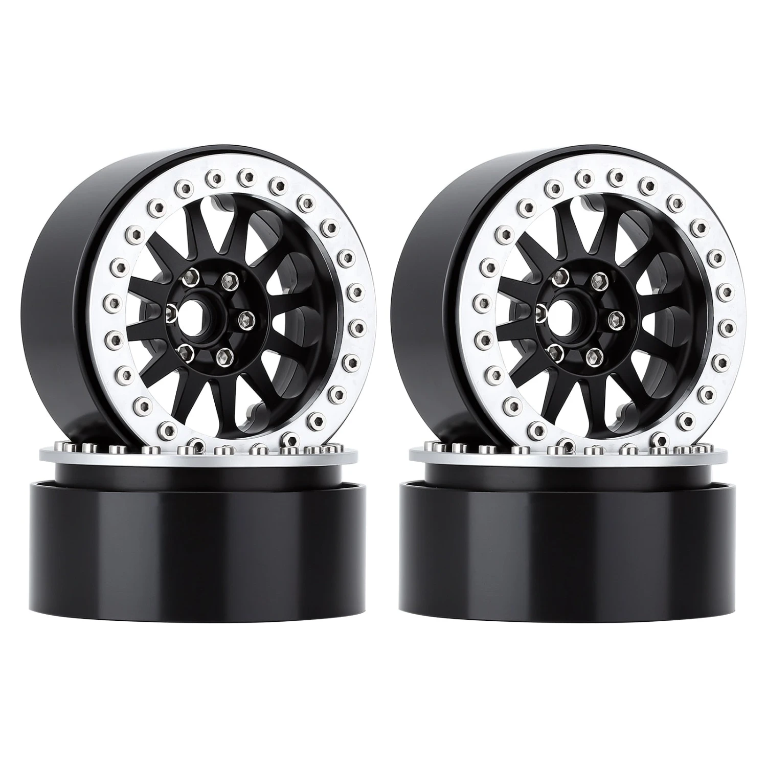 INJORA 4PCS 2.2" Metal Beadlock 12-Spokes Wheel Rim For RC Crawler Car TRX4 TRX6 Axial SCX10 90046 RR10 Wraith 6 INJORA 4PCS 2.2" Metal Beadlock 12-Spokes Wheel Rim For RC Crawler Car TRX4 TRX6 Axial SCX10 90046 RR10 Wraith - Image 6