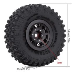 INJORA 4PCS 54*18mm CNC 1.0" Beadlock Wheel Rims Tires Set For 1/24 RC Crawler Car Axial SCX24 AXI90081 AXI00001 (W1049-T1003) -Remote Control Car Shop H24b13188509a4f369e81a90cb27f6967c