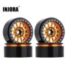 INJORA 136g/pcs 2.2" Metal Beadlock Wheel Rim 12-Spokes For RC Crawler Car TRX4 TRX6 Axial SCX10 90046 RR10 Wraith