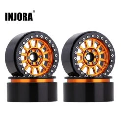 INJORA 136g/pcs 2.2" Metal Beadlock Wheel Rim 12-Spokes For RC Crawler Car TRX4 TRX6 Axial SCX10 90046 RR10 Wraith