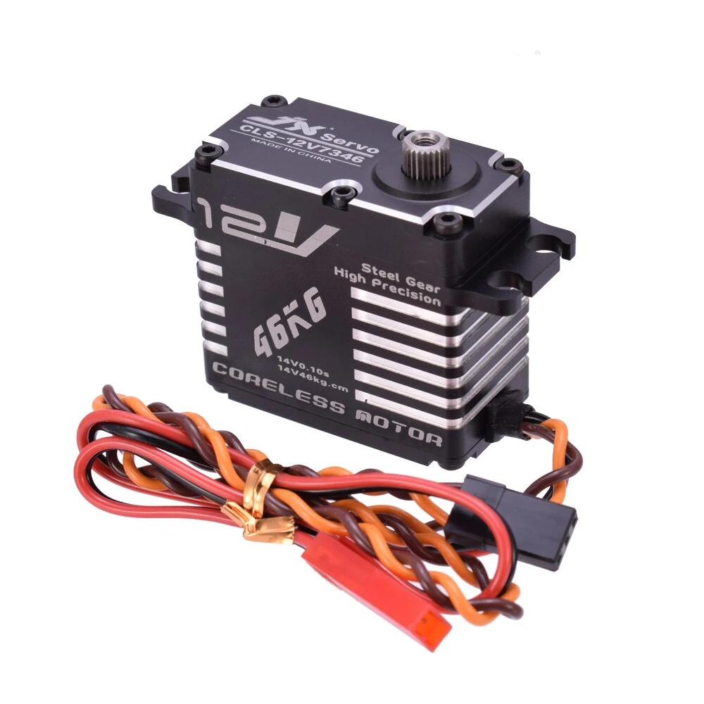 JX CLS-12V7346 46KG 12V 180 Degrees HV High Precision Steel Gear Digital Coreless Servo CNC Aluminium Shell For RC Robot Car 3 JX CLS-12V7346 46KG 12V 180 Degrees HV High Precision Steel Gear Digital Coreless Servo CNC Aluminium Shell For RC Robot Car - Image 3