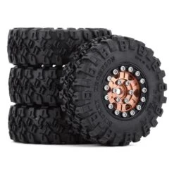 INJORA 4PCS 1.0" Beadlock 52*17mm Wheel Rims Tires Set For 1/24 RC Crawler Car Axial SCX24 90081 AXI00001AX24 (W1022-T2420) -Remote Control Car Shop H272f610c98074333a95a091b3f5c5f805