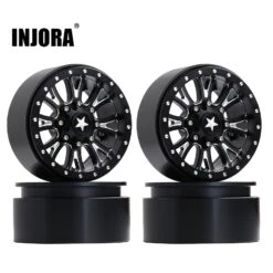 INJORA 4Pcs 2.2 Beadlock CNC Aluminum Alloy Wheel Rim For 1/10 RC Crawler Car TRX-6 Axial SCX10 90046 Wraith RR10
