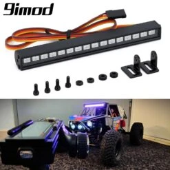 9imod Metal 16/22LED RC Roof Lamp Light Bar Colorful For 1/10 RC Crawler Car Axial SCX10 90046 D90 Traxxas TRX-4