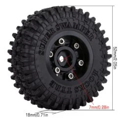 INJORA 52*18mm 1.0" Beadlock Wheel Rims Tires Set For 1/24 RC Crawler Axial SCX24 Deadbolt Gladiator Xiaomi JIMNY (W1022-T2410) -Remote Control Car Shop H2fe58ab0552d4187a8833bb677b1a468W