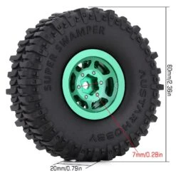 INJORA 60*20mm 1.0" Beadlock CNC Wheel Rims Mud Tires For 1/24 RC Crawler Car Axial SCX24 FCX24 Enduro24 Upgrade (W1049-T2430) -Remote Control Car Shop H30fc87a0eb704a2a838438a75c10b8aaO