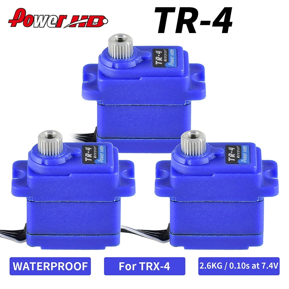 PowerHD TR-4 TR4 Mini 7.4V 2.6KG Waterproof Metal Gear Servo For Traxxas TRX4 RC Vehicles Model Parts Replaces 2065 1 PowerHD TR-4 TR4 Mini 7.4V 2.6KG Waterproof Metal Gear Servo For Traxxas TRX4 RC Vehicles Model Parts Replaces 2065