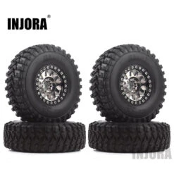 INJORA 4Pcs 1.9 Beadlock Wheel Rim Rubber Tire Set For 1/10 RC Crawler TRX-4 Axial SCX10 90046 D90 Voodoo KLR -Remote Control Car Shop H35ce2c436289456680524ddfe6391636o