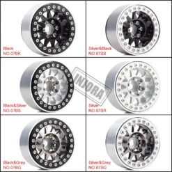 INJORA 4PCS Metal 1.9 Beadlock Wheel Rim 12-Spoke Wheel Hub For 1:10 RC Crawler Axial SCX10 II 90046 AXI03007 TRX-4 Tamiya MST -Remote Control Car Shop H391f25546af04fd2bc43787a7900cf26C