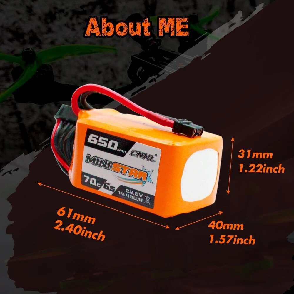 2PCS CNHL 6S 22.2V 650mAh Lipo Battery 70C Ministar Series For XT30 For Mini Quad RC FPV Drone Quadcopter Helicopter Airplane 3 2PCS CNHL 6S 22.2V 650mAh Lipo Battery 70C Ministar Series For XT30 For Mini Quad RC FPV Drone Quadcopter Helicopter Airplane - Image 3