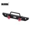 INJORA 58*15mm Metal Front Bumper With Hook For 1/24 RC Crawler Car Axial SCX24 90081 Upgrade Parts