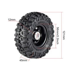 4PCS 2.2 Inch Rubber Tyres & Titanium Gray/Black Metal Beadlock Wheel Rim For 1:10 Axial SCX10 Traxxas TRX-4 RC Crawler RC Car 15 4PCS 2.2 Inch Rubber Tyres & Titanium Gray/Black Metal Beadlock Wheel Rim For 1:10 Axial SCX10 Traxxas TRX-4 RC Crawler RC Car -Remote Control Car Shop H40857400554d480a9da893ad96f7f803b