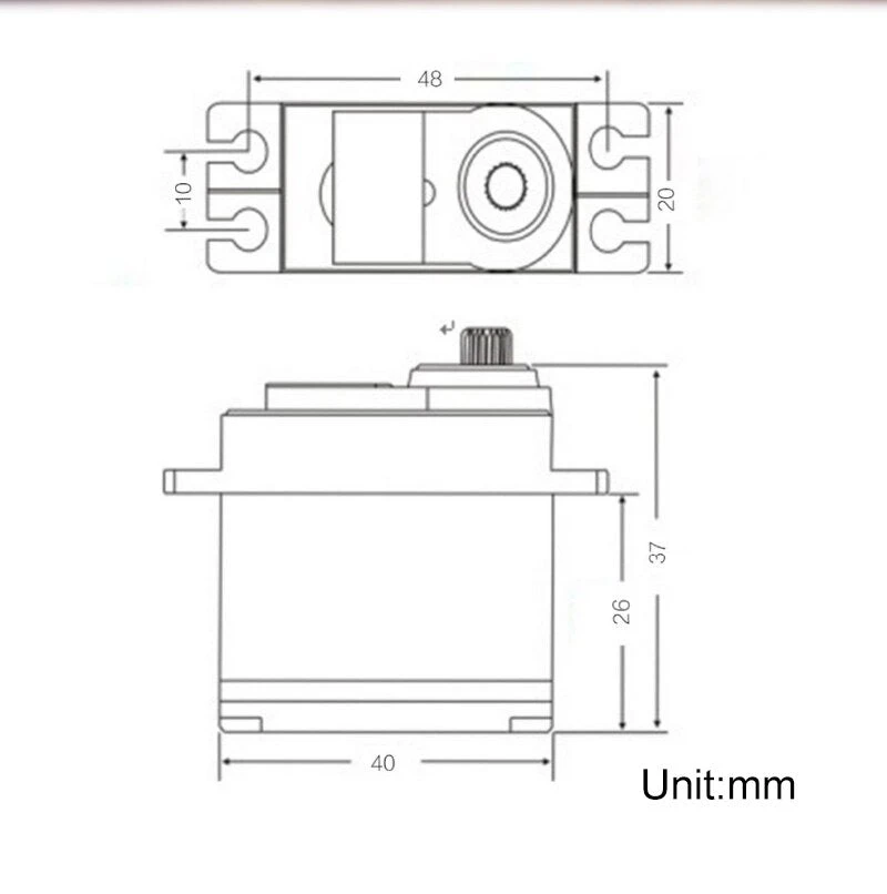JX CLS-12V7346 46KG 12V 180 Degrees HV High Precision Steel Gear Digital Coreless Servo CNC Aluminium Shell For RC Robot Car 2 JX CLS-12V7346 46KG 12V 180 Degrees HV High Precision Steel Gear Digital Coreless Servo CNC Aluminium Shell For RC Robot Car - Image 2