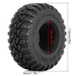 INJORA 4PCS 118*44mm 2.2" Rubber Wheel Tires For 1:10 RC Crawler Car TRX4 TRX6 Axial SCX10 90046 -Remote Control Car Shop H4678bd9af30c4d80b267784e343f6124U