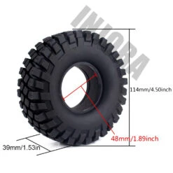 4PCS 114MM 1.9" Rubber Rocks Tyres / Wheel Tires For 1:10 RC Rock Crawler Axial SCX10 90046 AXI03007 TRX-4 -Remote Control Car Shop H46b4c335a2f84670ab22f64429f065a8Y