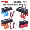 SURPASS HOBBY Cooling Fan Aluminium Metal Heatsink With Dual 30mm Fans For 1/10 RC Car 3660 3670 Wltoys 12428 144001 540 550 Motor