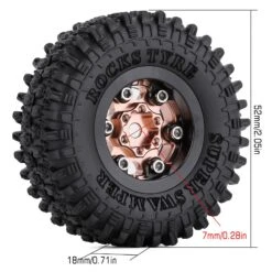 INJORA 4PCS CNC 1.0" Beadlock Wheel Rims Tires Set For 1/24 RC Crawler Car Axial SCX24 AXI90081 AXI00001 AXI00002 (W1026-T2410) -Remote Control Car Shop H49bf66bdf6e64bd680243f5d656a58bcj