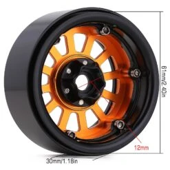 INJORA 136g/pcs 2.2" Metal Beadlock Wheel Rim 12-Spokes For RC Crawler Car TRX4 TRX6 Axial SCX10 90046 RR10 Wraith -Remote Control Car Shop H4c018945d98546e1910fccc0cdd78a4fc