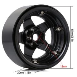 INJORA 4PCS 2.2" Metal Beadlock Five-pointed Star Wheel Hub Rim For 1/10 RC Crawler Car Axial SCX10 RR10 Wraith TRX4 TRX6 -Remote Control Car Shop H50499bb8a9114d2ba729100b8b10d46ea