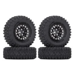 INJORA 4PCS 54*18mm CNC 1.0" Beadlock Wheel Rims Tires Set For 1/24 RC Crawler Car Axial SCX24 AXI90081 AXI00001 (W1049-T1003) -Remote Control Car Shop H556649982b27412788ba1b76e27cec538