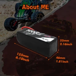 CNHL 22.2V 6S Lipo Battery 5000mAh 65C Black Series With EC5 Plug For Airplane Helicopter Drone Quadcopter Speedrun Car Boat -Remote Control Car Shop H589e553fb469463d95afb15f8eb9a7dcu