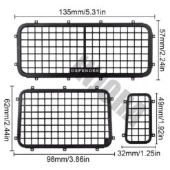 INJORA 5Pcs Metal Stereoscopic Window Mesh Protective Net For 1/10 RC Crawler Car TRX4 Defender Stock Body -Remote Control Car Shop H5901715f14e54172b63b082109405ee9w