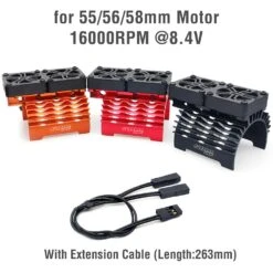 Surpass Hobby 55mm RC Motor Heatsink With 16000RPM Dual High Speed Cooling Fan For Rocket 5593 55113 1/5 Traxxas Arrma RC Car -Remote Control Car Shop H59de7092841f43fabf72692f780cc094P