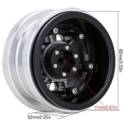 INJORA 2/4PCS CNC Aluminum 2.9" Beadlock Wheel Hub Rim For 1/6 RC Crawler Car Axial SCX6 Jeep JLU Wrangler Trail Honcho 4WD RTR -Remote Control Car Shop H6652960ca82c43bb96b6b30cad4d6586v