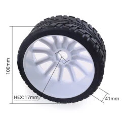ZD Racing 100mm Rubber Tyres Wheels 17mm Hex For Redcat HSP HPI Kyosho Hobao Team Losi Carson 1/8 Buggy On-road RC Car -Remote Control Car Shop H676d72352bba4cf0977f3a4490c56d8bm