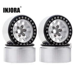 INJORA 4Pcs 1.9 Aluminum Alloy Beadlock 1.9" Wheel Rim Hub For 1/10 RC Crawler TRX4 Axial SCX10&SCX10 II 90046 -Remote Control Car Shop H69482fceb67346008bac813a197d8febl
