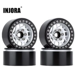 INJORA 4PCS 1.9“ Metal Beadlock Wheel Hub Rim For 1/10 RC Crawler Car TRX4 Axial SCX10 90046 AXI03007 RedCat Gen8