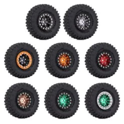 INJORA 4PCS 54*18mm CNC 1.0" Beadlock Wheel Rims Tires Set For 1/24 RC Crawler Car Axial SCX24 AXI90081 AXI00001 (W1049-T1003) -Remote Control Car Shop H6c59946585f546669fc257c37c035ee5s