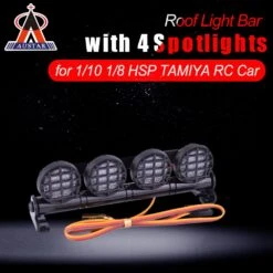 AUSTAR AX-506W Bright Lamp LED Roof Light Bar With 4 Spotlights For 1/10 1/8 RC Car HSP TAMIYA CC01 Axial SCX10 Light Kit -Remote Control Car Shop H6e456a918a6e4becbab25c9962ec6af9W