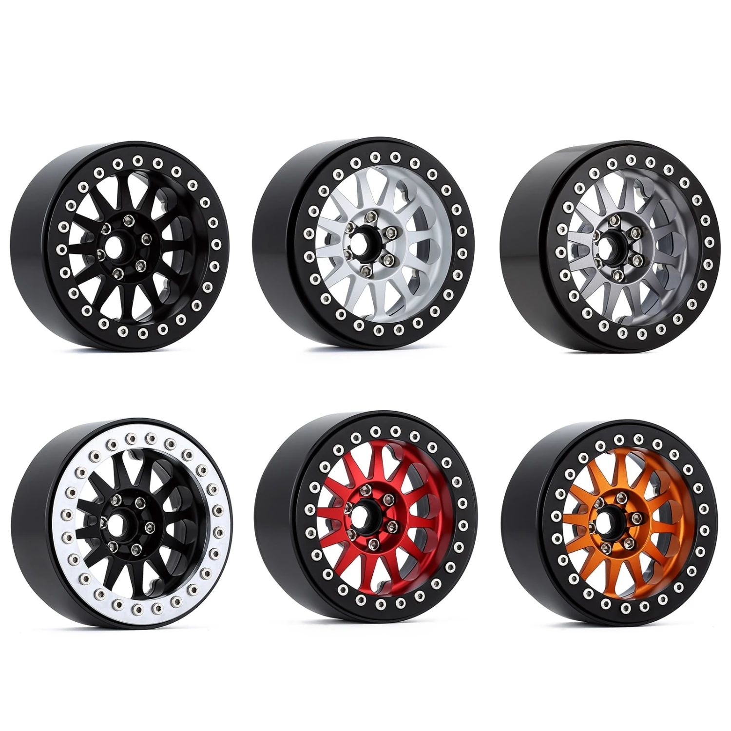 INJORA 4PCS 2.2" Metal Beadlock 12-Spokes Wheel Rim For RC Crawler Car TRX4 TRX6 Axial SCX10 90046 RR10 Wraith 9 INJORA 4PCS 2.2" Metal Beadlock 12-Spokes Wheel Rim For RC Crawler Car TRX4 TRX6 Axial SCX10 90046 RR10 Wraith - Image 9
