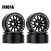 INJORA 4PCS 2.2" Metal Beadlock 12-Spokes Wheel Rim For RC Crawler Car TRX4 TRX6 Axial SCX10 90046 RR10 Wraith