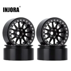 INJORA 4PCS 2.2" Metal Beadlock 12-Spokes Wheel Rim For RC Crawler Car TRX4 TRX6 Axial SCX10 90046 RR10 Wraith