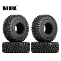 INJORA 120*44mm 4PCS 1.9" Rubber Mud Wheel Tires For 1:10 RC Crawler Car Axial SCX10 SCX10 III AXI03007 TRX4 Redcat Gen8