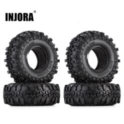 4PCS 1.9" Rubber Tyre / Wheel Tires For 1:10 RC Rock Crawler Axial SCX10 90046 AXI03007 Tamiya CC01 D90 D110