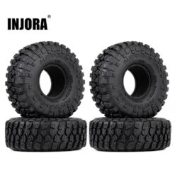 INJORA 4Pcs 121*45MM Soft Rubber Tyre 1.9" Wheel Rock Terrain Tire For 1/10 RC Crawler Car TRX-4 Axial SCX10 90046