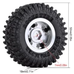 INJORA 4PCS 1.0" CNC Beadlock Micro Crawler Wheel Rims Tires Set For 1/24 RC Crawler Car Axial SCX24 90081 AXI00001 AXI00002 -Remote Control Car Shop H7e654003adfe41a8a3cf8c04ced886121